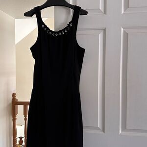 Tory Burch Sheila Sleeveless Floral Beaded Neckline Dress